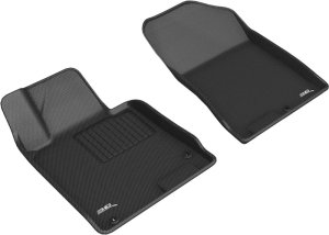 Hyundai Sonata Floor Mats - Front - 3D MAXpider - Kagu - Black - `20-`21